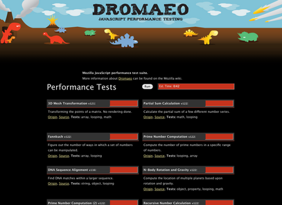 Dromaeo JavaScript Performance Testing